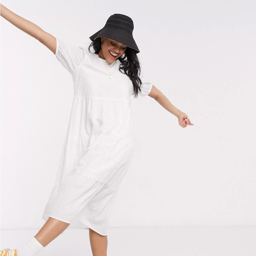 ASOS New Look broderie smock midi dress